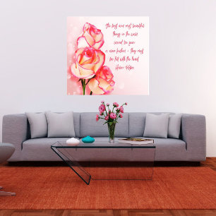 Arte en lienzo envuelto Rosas rosadas Helen Keller