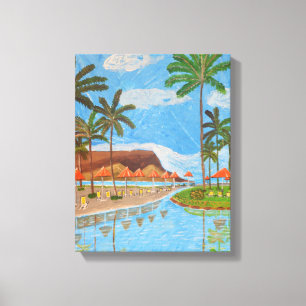 Arte en lienzo Escena Tropical