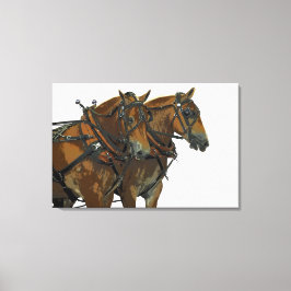 Arte en lienzo estirado de equipo de caballo de ti