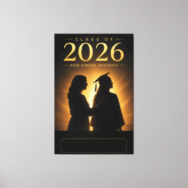 Arte en lienzo personalizado para graduado de escu