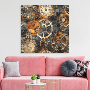 Arte en lienzo steampunk vintage