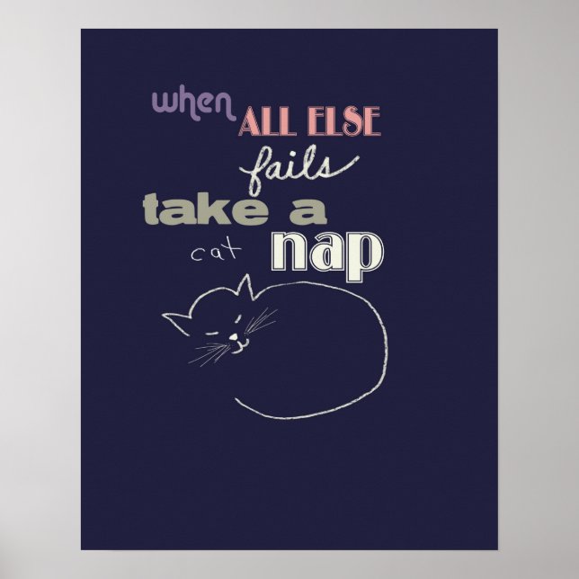 arte en línea de gatos con cita humorística para l (Frente)