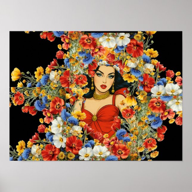 Arte en pared de belleza femenina - Mujer (Frente)