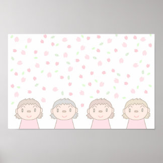 Arte en pastel que presenta sonrisas de niños.
