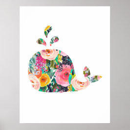 Arte en vivero de impresión de paredes de ballena