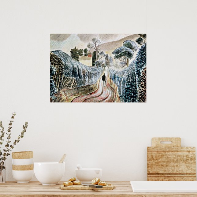 Arte Eric Ravilious, Wet Afternoon (Cocina)
