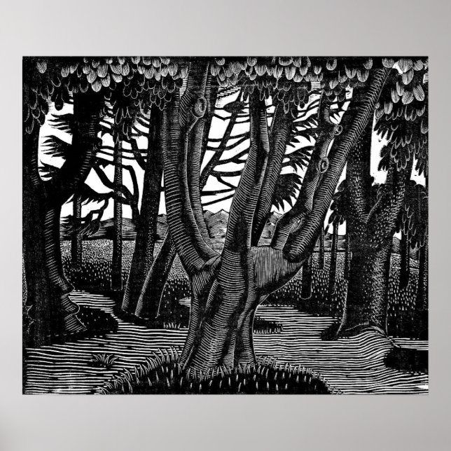 Arte Eric Ravilious, Woodland Outside Florence (Frente)