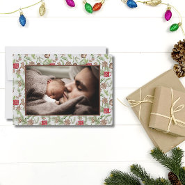 Arte Escandinavo Nórdico Foto de Navidad de una Fa