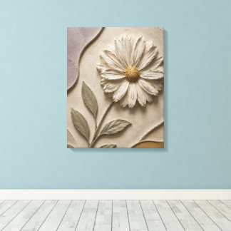 Arte Escultural de Flor Blanca 3D | Minimalista El
