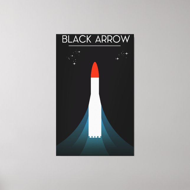 Arte espacial británico de los cohetes de flecha n (Anverso)