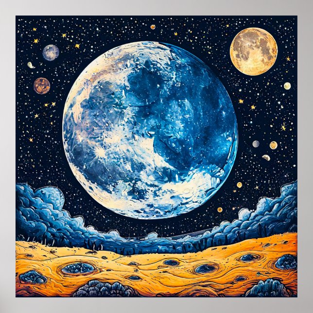 🌌 Arte Espacial Cósmico Para la Imaginación Moder (Frente)