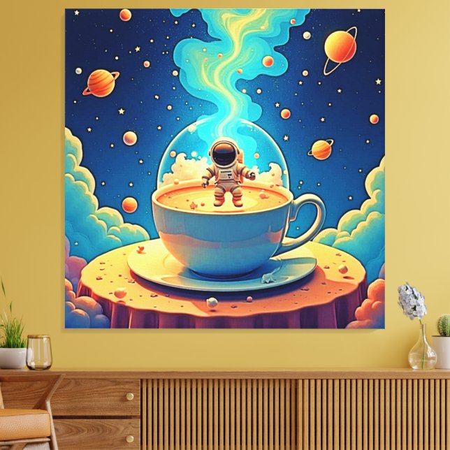 Arte espacial de café astronauta (Insitu (Sala de estar))