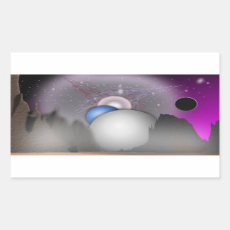 Arte espacial de la Luna Salvaje - Pegatina