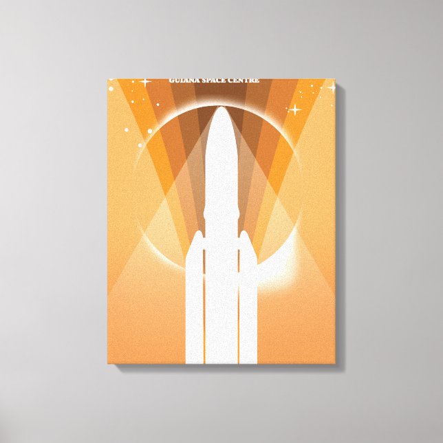 arte espacial del Centro Espacial Guayana Ariane (Anverso)