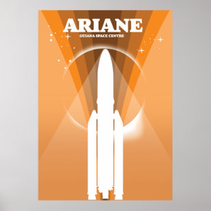 arte espacial del Centro Espacial Guayanés Ariane