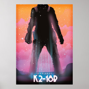 Arte espacial del exoplaneta K2-18b