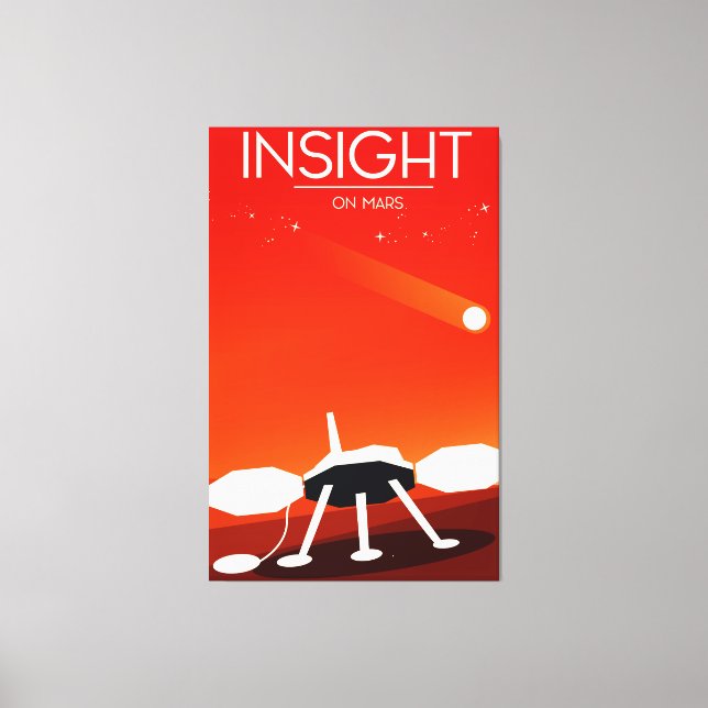 Arte espacial del módulo de aterrizaje Insight Mar (Anverso)