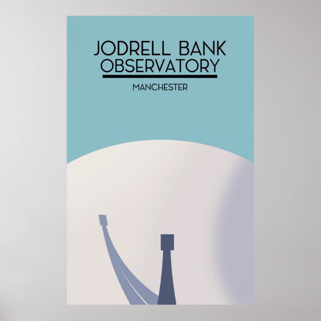 Arte espacial del Observatorio Jodrell Bank. (Frente)