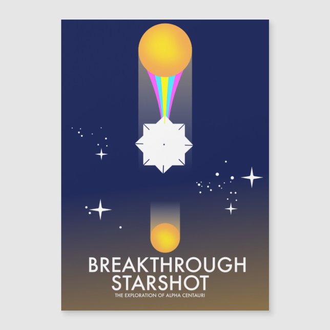 Arte Espacial Retro Breakthrough Starshot (Anverso)