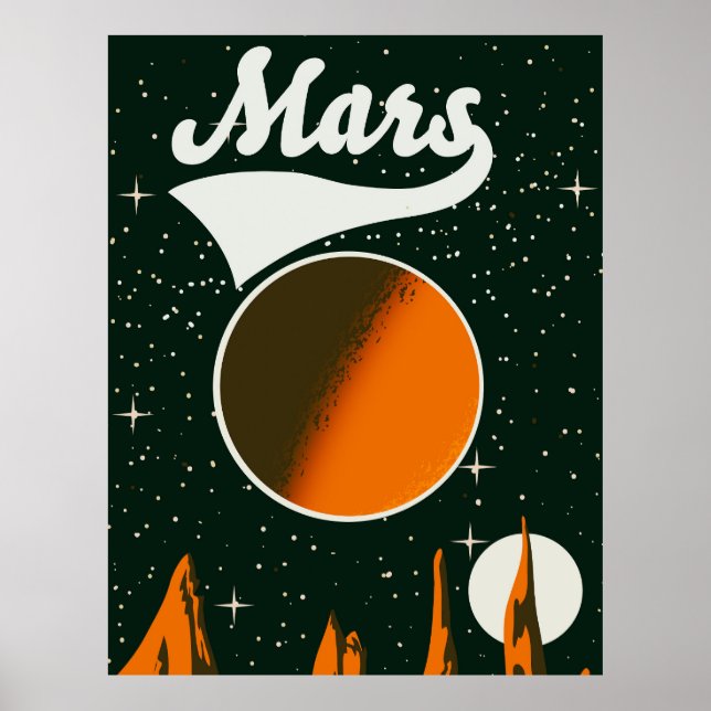 Arte espacial vintage de Marte (Frente)