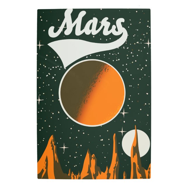 Arte espacial vintage de Marte (Anverso)