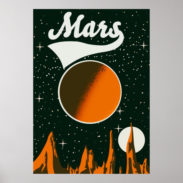 Arte espacial vintage de Marte (Frente)