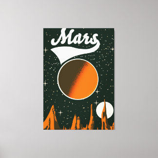 Arte espacial vintage de Marte