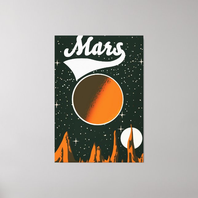 Arte espacial vintage de Marte (Anverso)