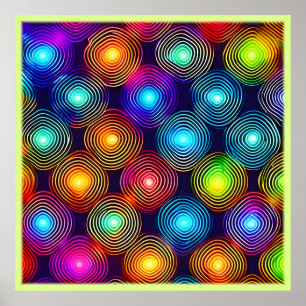 Arte espiral abstracto vibrante multicolor