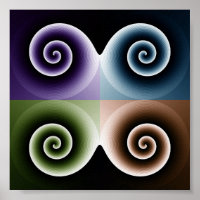 Arte espiral de cuatro colores