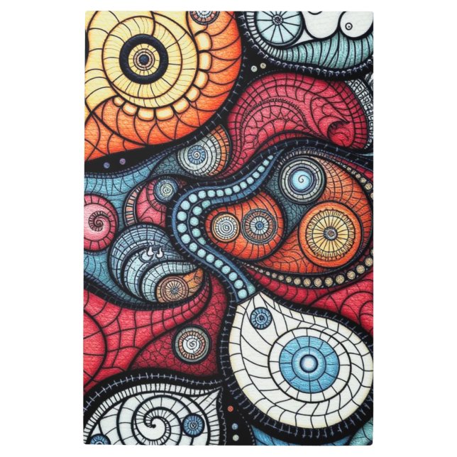 Arte espiral fractal colorido (Anverso)