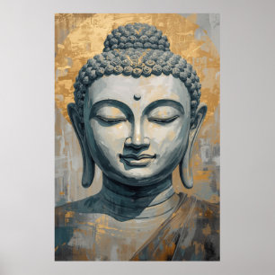 Arte espiritual de pared de Gautam Buddha