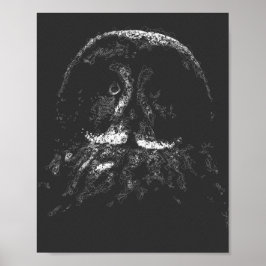 arte estético de línea abstracta de ave de búho os