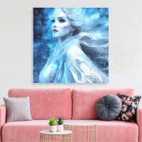Arte etéreo congelado de nieve reina fantasía