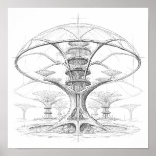 Arte exótico de ciencia ficción: Hidropónico de la