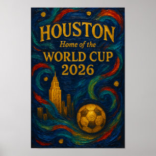 Arte expresionista de la Copa Mundial de Houston e