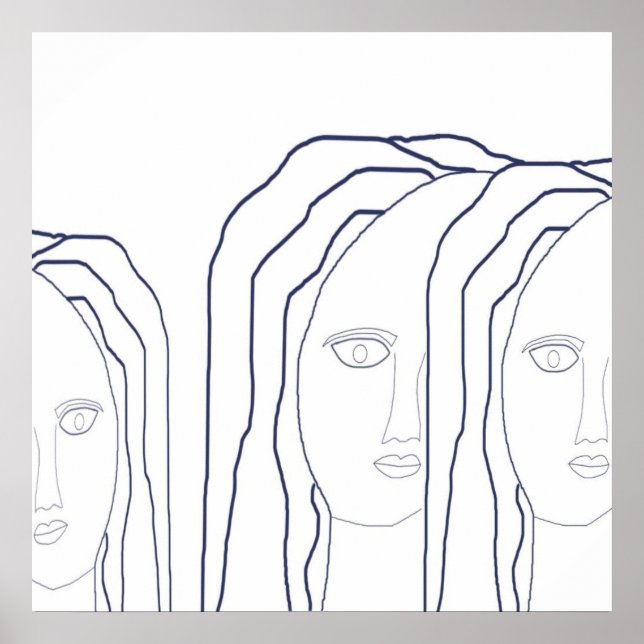 arte facial abstracto femenino (Frente)