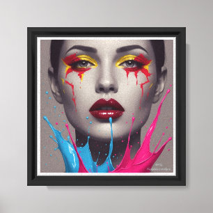 Arte facial de mujer cartel Impacto Vivido