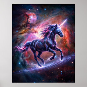 Arte Fantástico de Unicornio Cósmico de la Nebulos