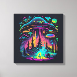 Arte fantástico OVNI psicodélico