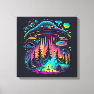 Arte fantástico OVNI psicodélico