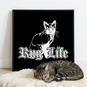 Arte Felino de Parodia Divertida de Hip Hop