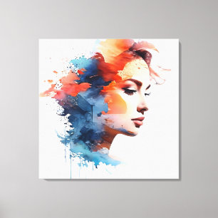 Arte femenino de doble exposición