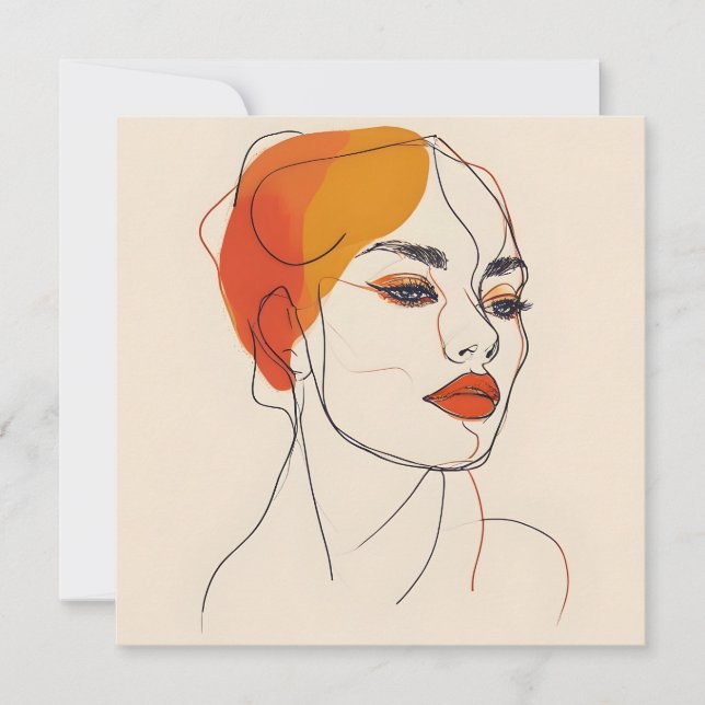 Arte femenino de una sola línea (Anverso)