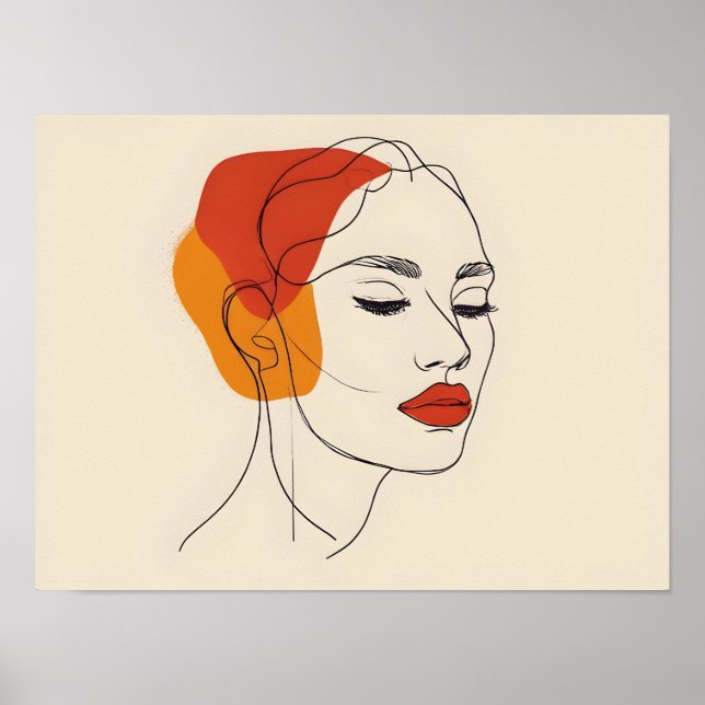 Arte femenino de una sola línea (Frente)