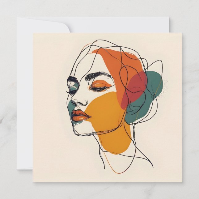 Arte femenino de una sola línea (Anverso)