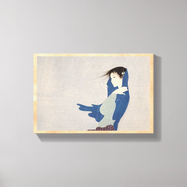 Arte femenino japonés Nakajima Kiyoshi Fine Rain (Anverso)