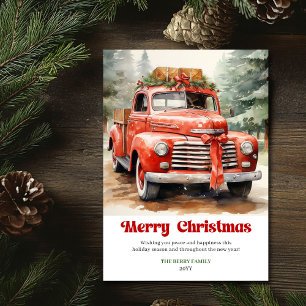 Arte festivo clásico rústico de Navidad en rojo pa