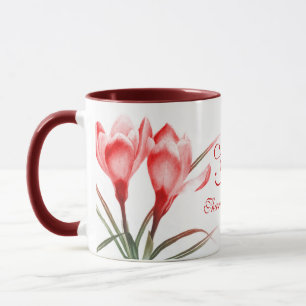 Arte fino de Crocus "Amigo asombroso" taza rosa ro