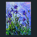 Arte fino de Lilac Irises por Claude Monet,<br><div class="desc">Famoso cuadro floral de Claude Monet,  Lilac Irises.</div>